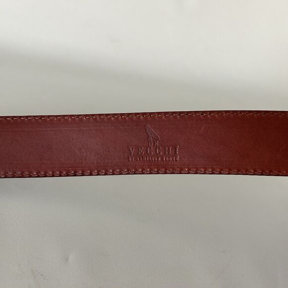 De Vecchi by Hamilton Hodge Brown Leather Belt Made in Italy  display picture 3